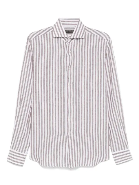 Dell'oglio striped shirt Brown 72181221