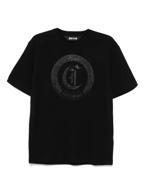 Just Cavalli stud-embellished logo T-shirt Black 78OAHE22CJ110