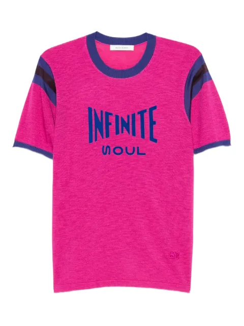 Wales Bonner Infinite Soul-flocked T-shirt Pink UA25KN09VI04250VI