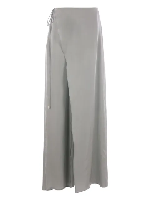 Blumarine wrap-detail trousers Grey 4P080A