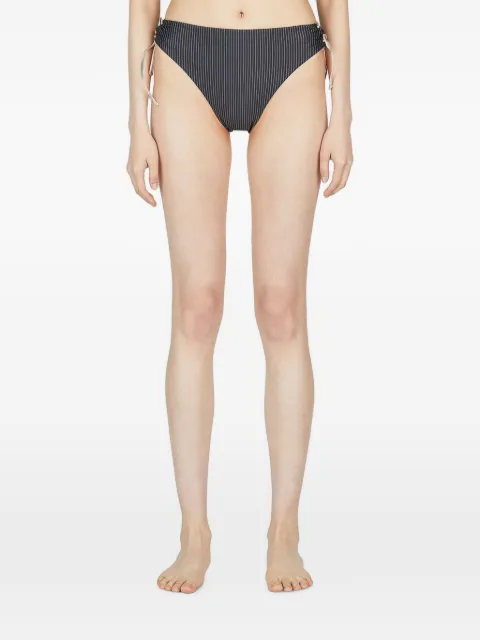 St. Agni striped self-tie bikini bottoms Black ZW2314PST