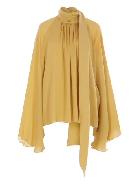 Elie Saab silk blouse Yellow TO179NS25SI001