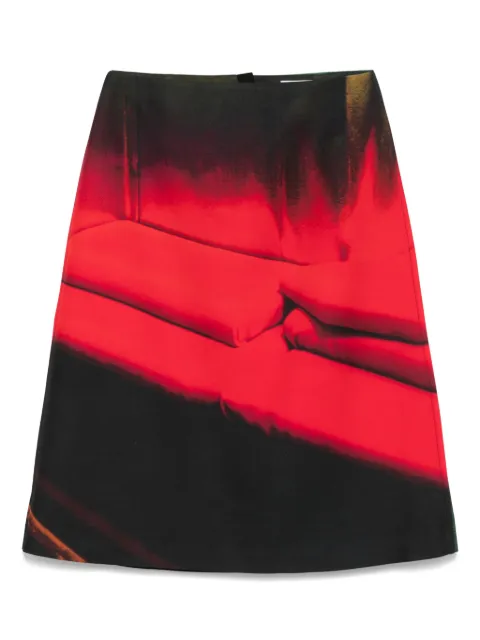Jil Sander printed midi skirt Red J03MA0239J40228