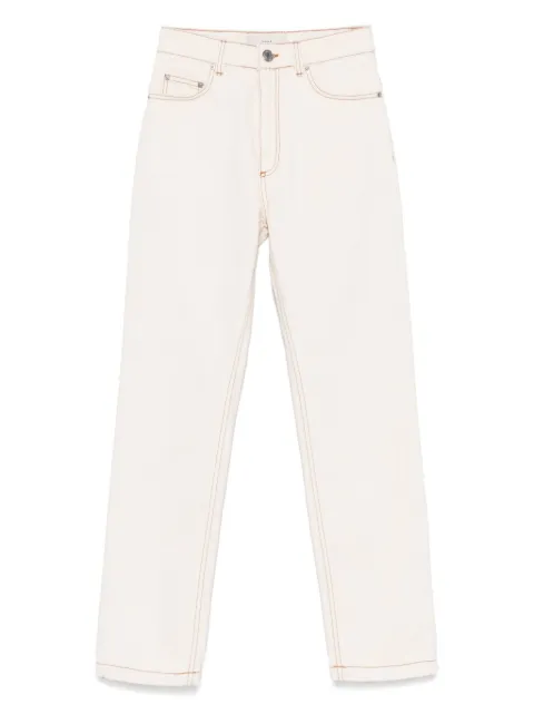AMI Paris contrasting-stitching jeans Neutrals FTR031DE0039136