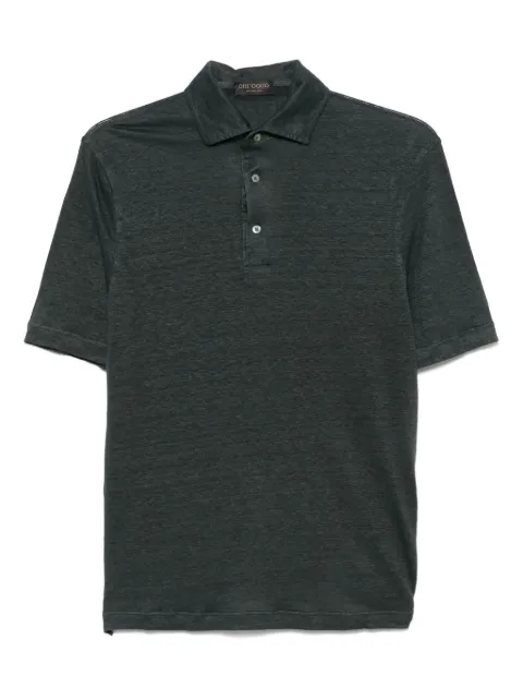 Dell'oglio linen polo shirt Grey PLMCPARAMJERLIN