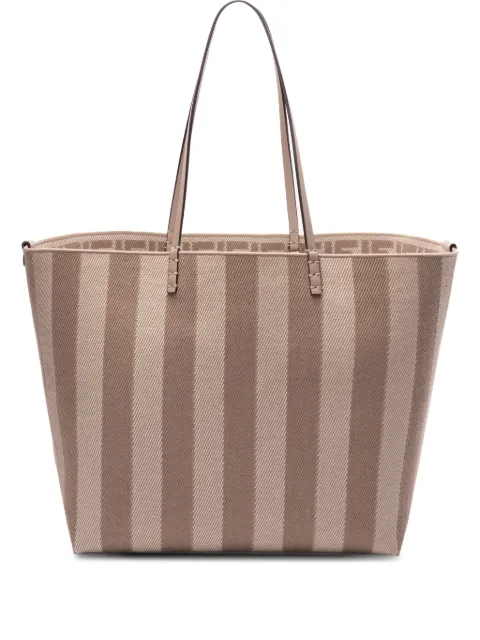 FENDI striped canvas tote bag Neutrals 8BH425AUPJ