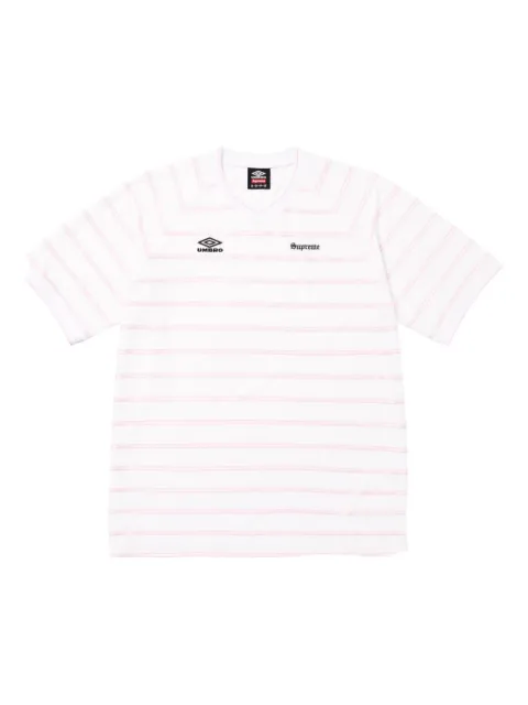 Supreme x Umbro® striped "SS 25 - White" soccer jersey White SU25225
