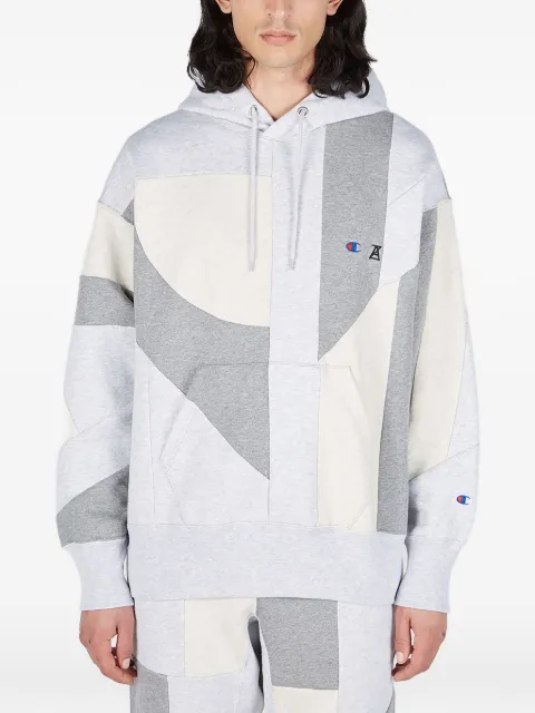 Anrealage drawstring embroidered hoodie Grey CBW134