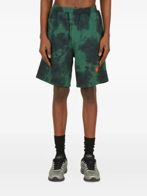 Perks And Mini tie-dye embroidered shorts Green PAW228494KOTIDY