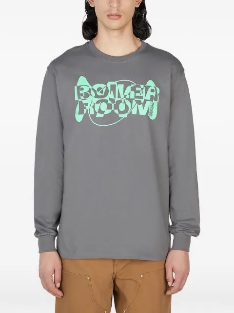 Boiler Room logo-detail long-sleeves T-shirt Grey CPAMLS02PUR