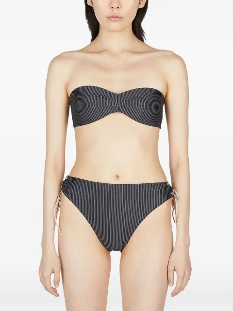 St. Agni striped bandeau bikini top Grey ZR2303PST
