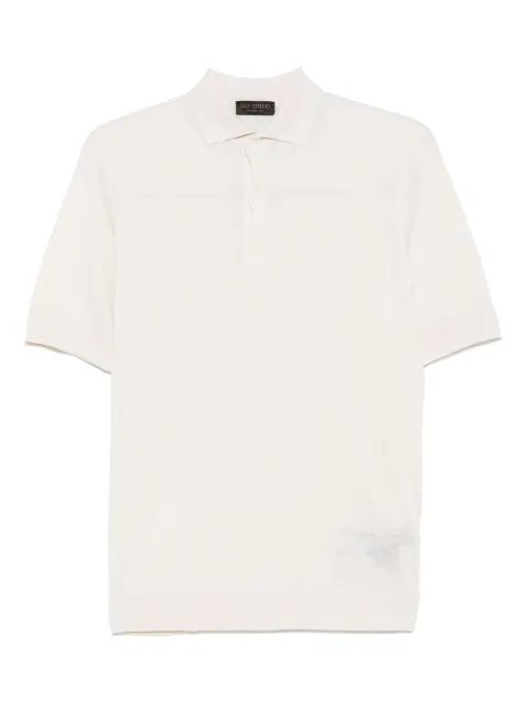 Dell'oglio fine-knit polo shirt Neutrals PL1MCLS16R