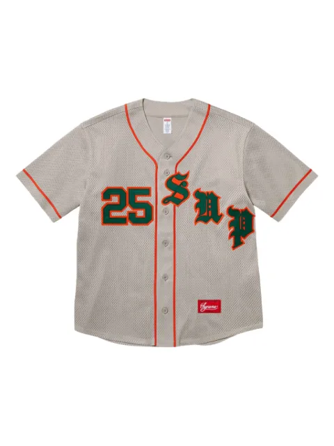 Supreme Old English "SS 25 - Grey" baseball jersey Grey SU25227