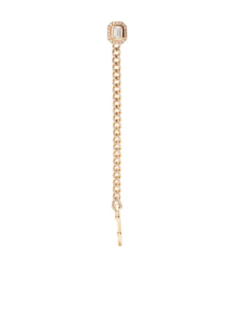 SHAY 18K yellow gold Halo Link cuff earring Gold SE374