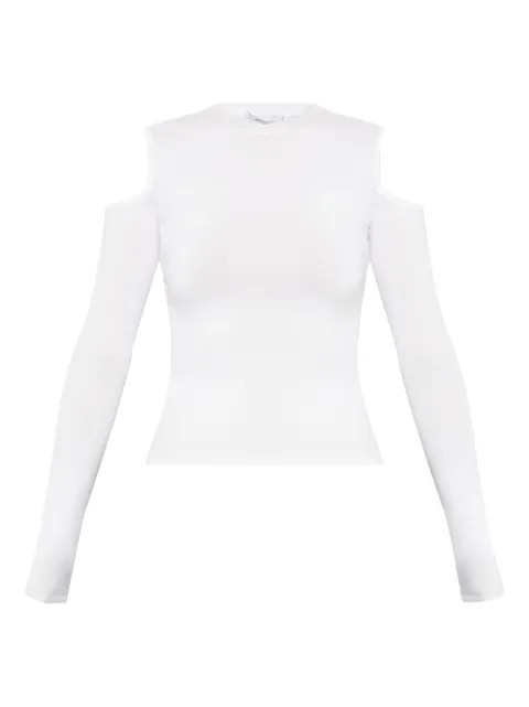 Max Mara Vik cold-shoulder long-sleeve top White 2511361092600