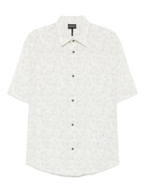 Emporio Armani eagle-print shirt Neutrals EM001535AF14214