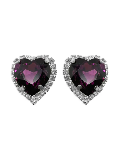 Jennifer Gibson Jewellery 1980s Amethyst Heart earrings Silver JGJHRTAMETHERG