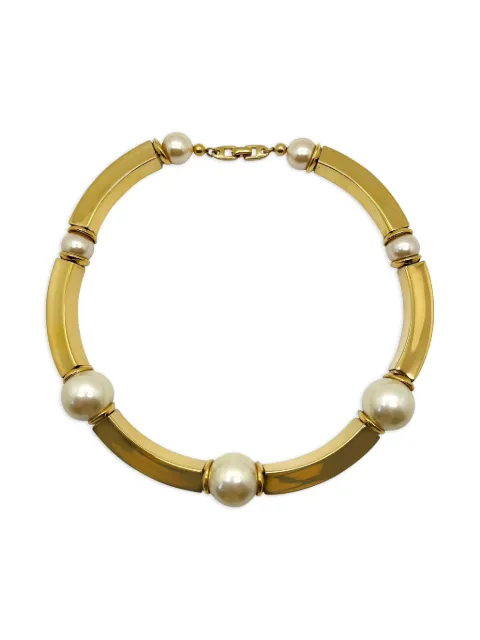 Jennifer Gibson Jewellery 1980s Napier Pearl Collar necklace Gold JGJNAPIERCOL