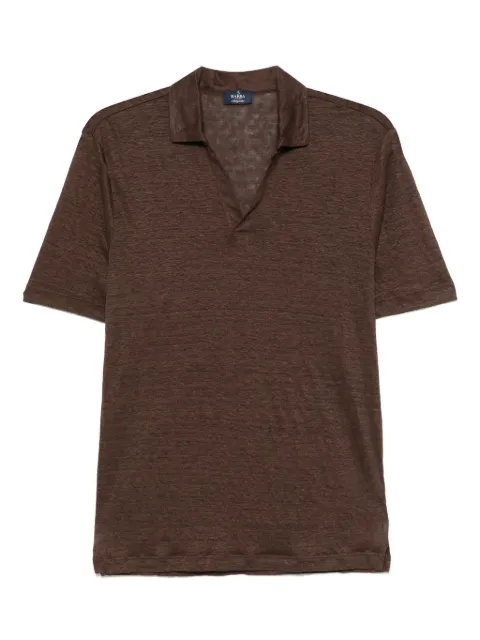 Barba linen T-shirt Brown 9680360560