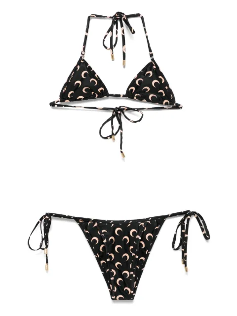Marine Serre moon-printed bikini set Black WSW011ACJER0003IT99