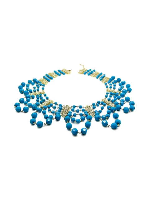 Jennifer Gibson Jewellery 2000s crystal Festoon necklace Blue JGJFESTOONNKL