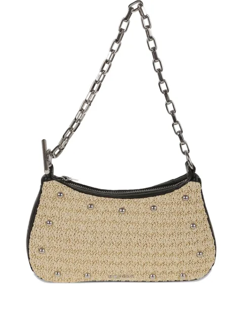 Alexander McQueen stud-embellished shoulder bag Neutrals 813553KR792
