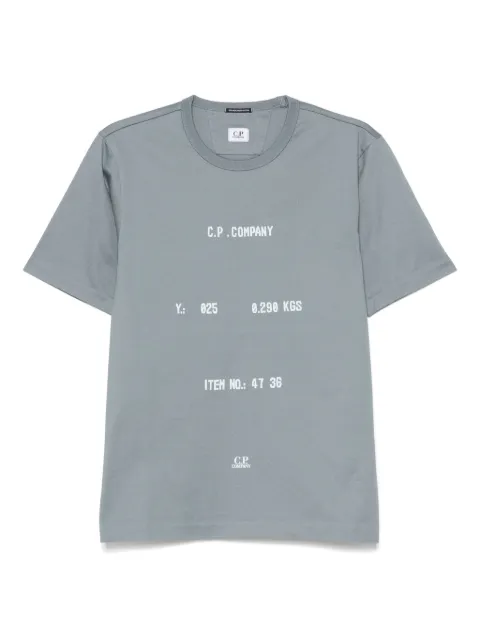 C.P. Company typographic-logo jersey T-shirt Blue 18CMTS107A110301W