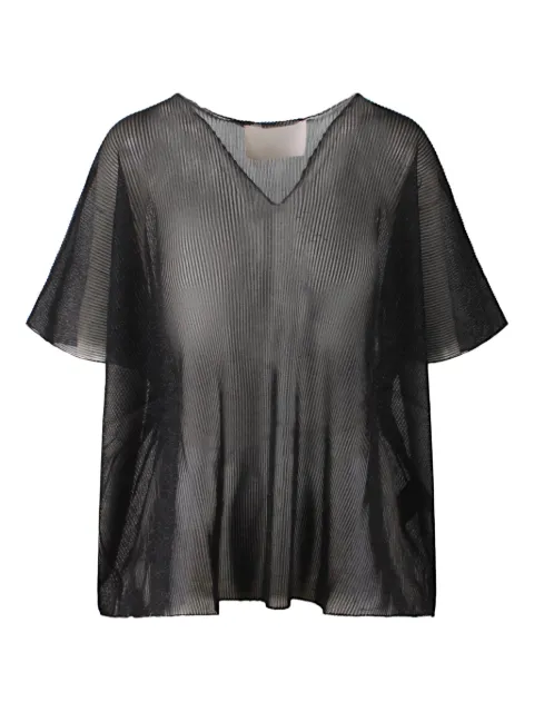 Circus Hotel pleated T-shirt Black H5SB02