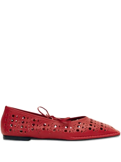 ALOHAS Sway Slit leather ballet flats Red S10092103