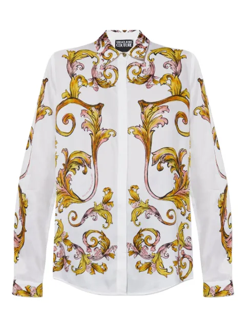 Versace Jeans Couture Outline Barocco-print shirt White 78HAL2P1NS634