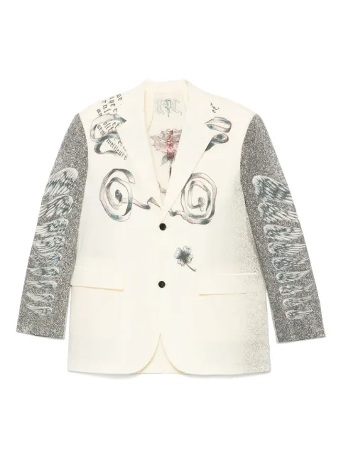 Jean Paul Gaultier multi-tattoo blazer Neutrals 2534UVE105C588