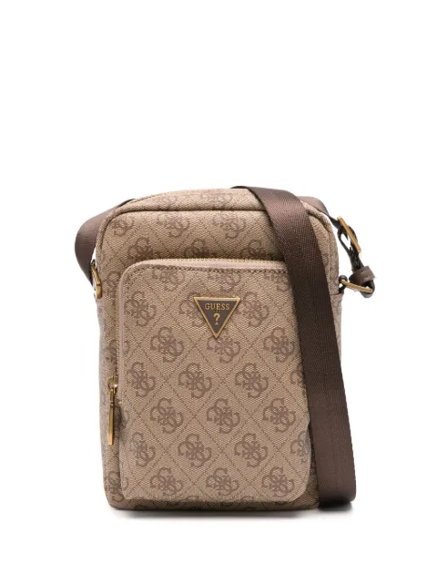 GUESS USA monogram messenger bag Brown HMEVZLP3163