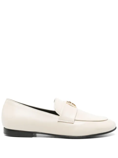 ANINE BING logo plaque loafers Neutrals A1411086IVY17