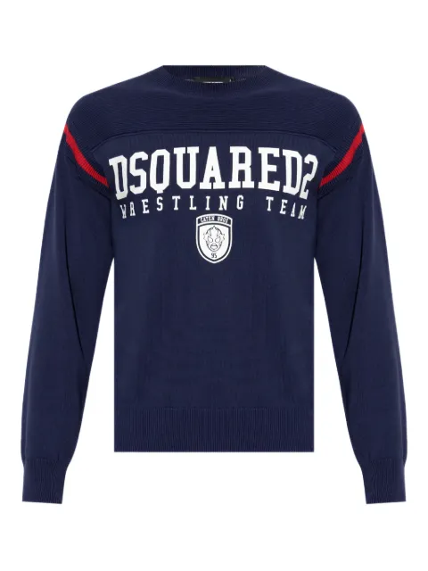 DSQUARED2 logo-print sweatshirt Blue S71HA1359D13116