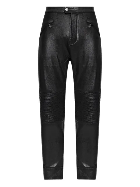 DSQUARED2 tapered Waxed trousers Black S71KB0693S25539