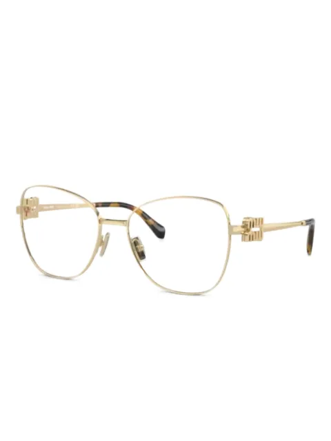 Miu Miu Eyewear geometric-frame glasses Gold 50XVVISTA
