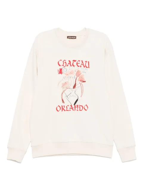CHATEAU ORLANDO graphic-print sweatshirt Neutrals 25SCLOSWEJUGOFF