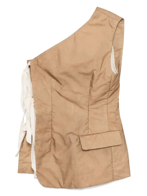 Uma Wang asymmetric mini dress Brown S5WUW6056