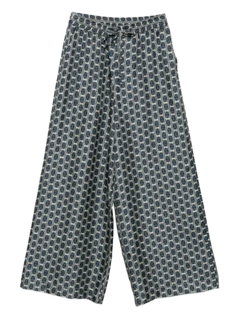 Pierre-Louis Mascia Aloe palazzo trousers Green ALOESPT11094