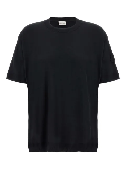Moncler logo-patch T-shirt Black L10919C00017M6329