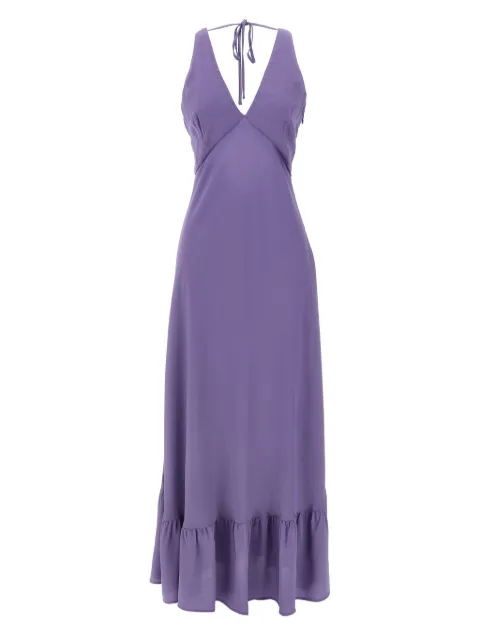TWINSET logo-plaque dress Purple 251TT2191