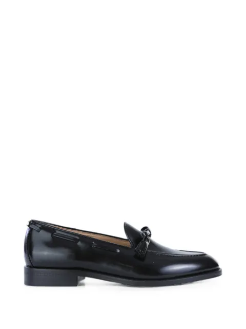 Valentino Garavani Bowshire loafers in shiny calfskin Black YS0L07CEE