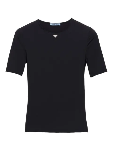 Prada short-sleeved stretch T-shirt Black TS6192SOOO17CP