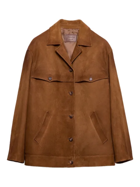 Prada suede shirt jacket Brown 58A212SOOO1V97
