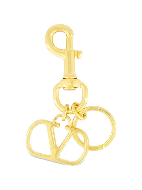 Valentino Garavani VLogo signature metal bag charm with key ring Gold WP0AL7QXB