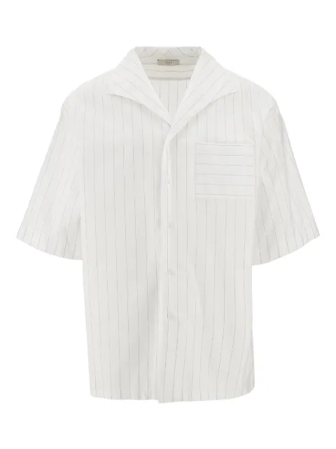 1989 STUDIO pinstriped bowling shirt White S03MFB003FAB002