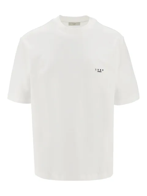 1989 STUDIO logo-embroidered T-shirt White S03UEB001JER0024000