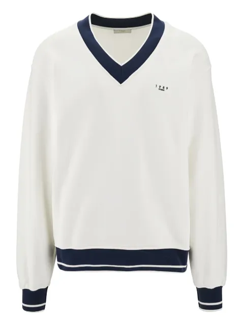 1989 STUDIO logo-embroidered jumper White S03MMH001FLE0014100