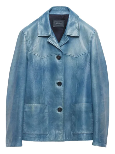 Prada nappa leather jacket Blue 58A232SOOO17FG