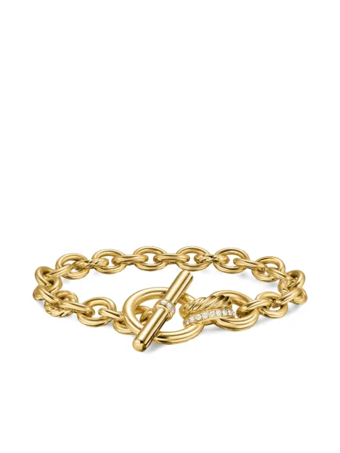 David Yurman 18K yellow gold DY Mercer® Toggle Chain diamond bracelet Gold B18453D88ADI